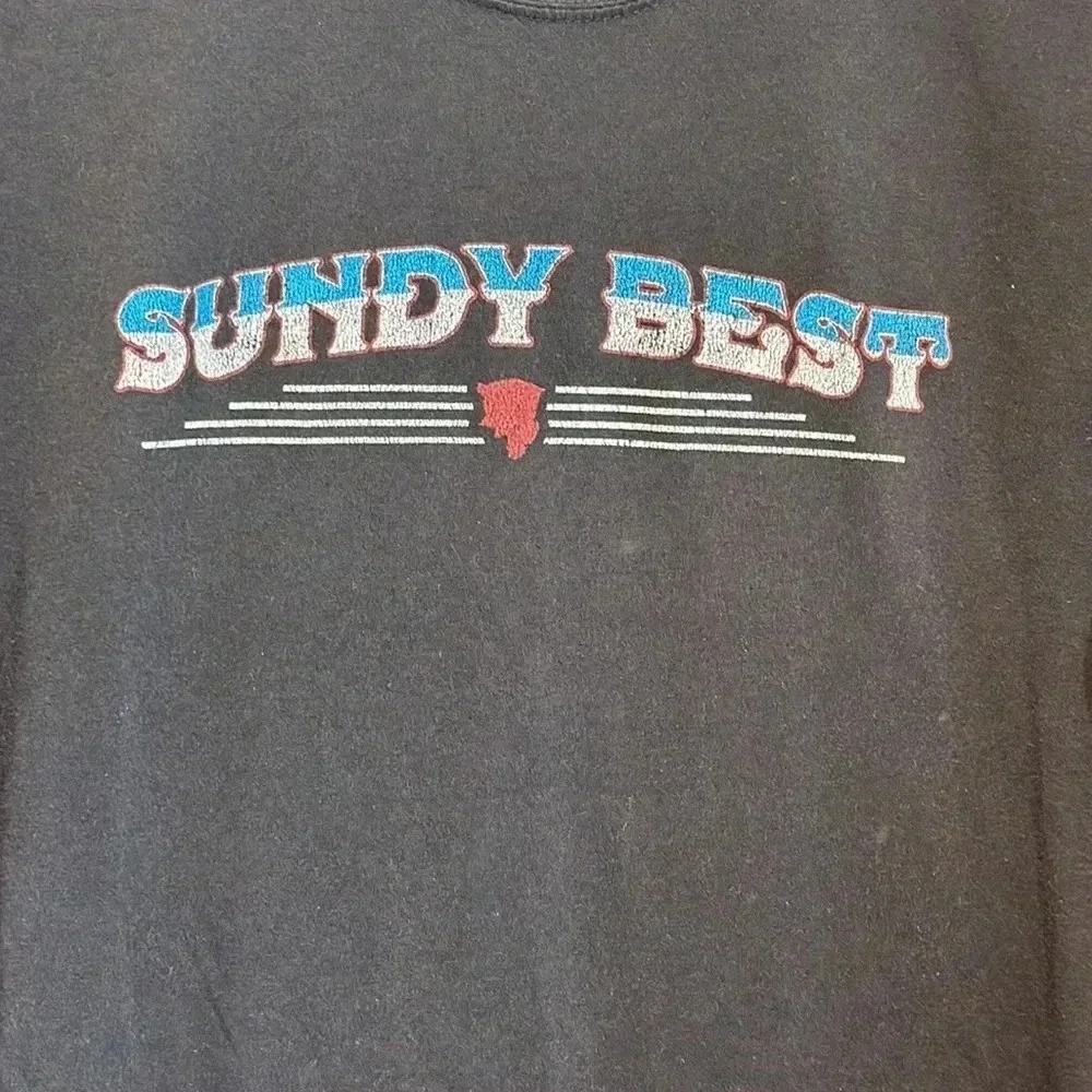 sundy best black short sleeve men tshirt size medium adult